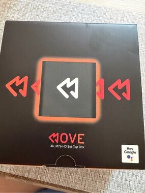 MOVE 4K Ultra HD Android TV Streaming Box Google Assistant Open Box